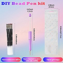 10Pcs ABS Plastic & Iron Ball-Point Pen&nbsp;AJEW-FS0001-41E