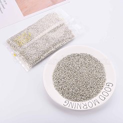 ガラス竹ビーズ  メタリックカラー  トウモロコシの穂の黄色  2.5~3x2mm  穴：0.9mm  約15000個/ポンド&nbsp;SEED-S032-12A-1109