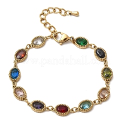 304 Stainless Steel Link Chain Bracelets for Women&nbsp;BJEW-A093-01B-G