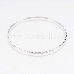 変色しにくい 304l ステンレススチール製仏教用バングル  波紋  ステンレス鋼色  2-5/8インチ（6.8cm）  2.5mm&nbsp;LS-BJEW-G568-15P