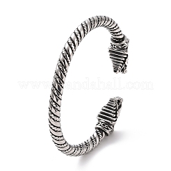 304 Stainless Steel Dragon Open Cuff Bangle for Men Women&nbsp;BJEW-M230-05AS