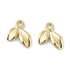 Rack Plating Alloy Leaf Charms&nbsp;LS-FIND-G044-07LG