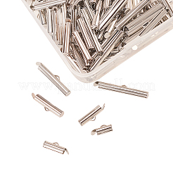 120Pcs 6 Styles Iron Slide On End Clasp Tubes&nbsp;IFIN-CJ0001-47