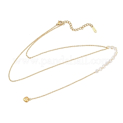 304 Stainless Steel Crystal Rhinestone Heart Long Tassel Y Necklaces for Women&nbsp;SA-CBA48C7-05G
