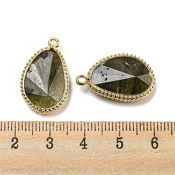 Natural Labradorite Faceted Pendants&nbsp;G-M431-14G-05