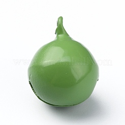 Baking Paint Brass Bell Pendants&nbsp;KK-WH0044-35H