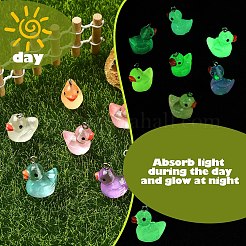 21Pcs 7 Styles Luminous Transparent Resin Pendants&nbsp;RESI-YW0001-82