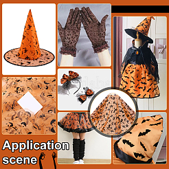 Halloween Polyester Mesh Fabric&nbsp;AJEW-WH0314-852A