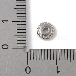 304ステンレススチールスペーサービーズ  フラットラウンド  ステンレス鋼色  6.5x2.5mm  穴：1.6mm&nbsp;STAS-P408-05P