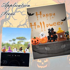 32個 16スタイル ハロウィン樹脂ディスプレイデコレーション  混合図形  ミックスカラー  24~33x14~28x18~24mm  2個/スタイル&nbsp;DJEW-CJ0001-04