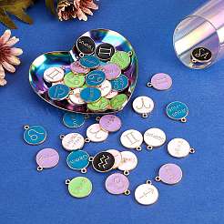 Alloy Enamel Pendants&nbsp;ENAM-SZ0001-12LG-RS
