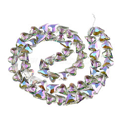Electroplate Transparent Glass Beads Strands&nbsp;EGLA-N002-44-07