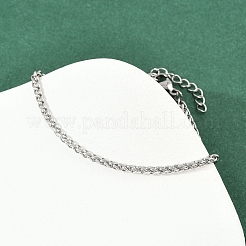 304 Stainless Steel Wheat Chain Bracelets for Unisex&nbsp;BJEW-K282-01B-P