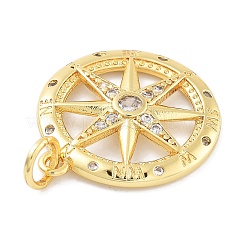 Rack Plating Brass Micro Pave Cubic Zirconia Pendants&nbsp;KK-Z071-62C-02G