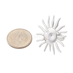 Anti-Tarnish 304 Stainless Steel Sun Open Cuff Rings&nbsp;RJEW-M047-03P