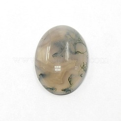 混合楕円形の天然苔瑪瑙カボション  染め  20x15x5mm&nbsp;G-N0070-15x20mm-01