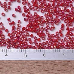 MIYUKIデリカビーズ  シリンダー  日本製シードビーズ  11/0  （db0162)不透明な赤ab  1.3x1.6mm  穴：0.8mm  約2000PCS /ボトル  10 G /ボトル&nbsp;SEED-JP0008-DB0162