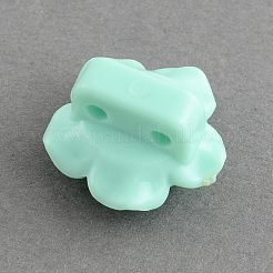 バラの花のアクリルは、マルチ連リンク  ミックスカラー  19x18.5x12mm  穴：2.5mm  約375個/500g&nbsp;SACR-S042-M