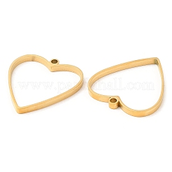 304 Stainless Steel Open Back Bezel Heart Pendants&nbsp;STAS-Z040-03G