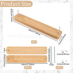 木製の本のプレスツール  製本用  長方形  モカシン  440x82x105mm&nbsp;AJEW-WH0258-972A