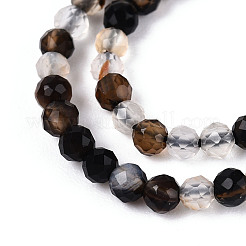 Natural Black Agate Beads Strands&nbsp;G-T143-09
