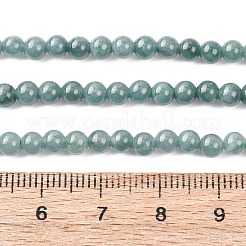 天然の青翡翠のビーズ連売り  ラウンド  4mm  穴：0.5~0.6mm  約103個/連  15.35~15.67''（39~39.8センチメートル）&nbsp;G-H341-4mm-01
