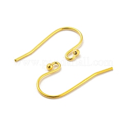 925スターリングシルバーピアスフック  スタンプ925個付き  18KGP本金メッキ  20~21.5x11x1.5mm  21ゲージ  ピン：0.7mm&nbsp;STER-K167-051A-G