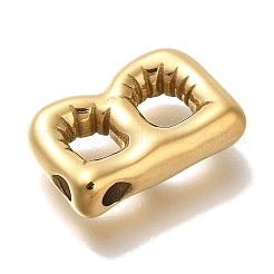 PVD真空メッキ304ステンレスペンダント  18KGP本金メッキ  レターチャーム  文字B  19x13.5x4.5mm  穴：2mm&nbsp;STAS-S148-29G-B