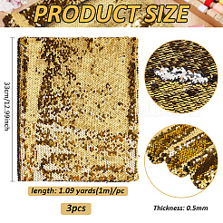 ペット用両面フリップスパンコール生地  衣類 バッグ 装飾 アクセサリー  銀  1000x330x0.5mm&nbsp;DIY-WH0888-037C