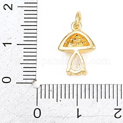 Autumn Brass Micro Pave Clear Cubic Zirconia Pendants&nbsp;KK-H273-22G