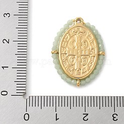 304 Stainless Steel Oval Embossed Jesus Pendants&nbsp;STAS-L022-490G-02