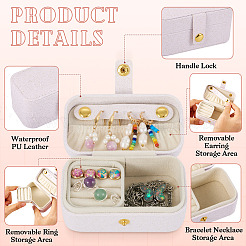 1Pc PU Imitation Leather Jewelry Box&nbsp;LBOX-TA0001-01A
