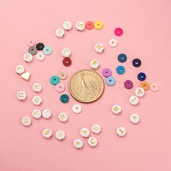 DIY平石ビーズスタイルストレッチブレスレット作りキット  手作りのポリマークレイ、アクリル、非磁性の合成ヘマタイト、真鍮ビーズを含む  弾性水晶の線  ミックスカラー  6x1mm  穴：2mm&nbsp;DIY-JP0005-86