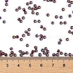 TOHOラウンドシードビーズ  日本製シードビーズ  （503)つの高メタリックダークアメジスト  8/0  3mm  穴：1mm  約222PCS /ボトル  10 G /ボトル&nbsp;SEED-JPTR08-0503