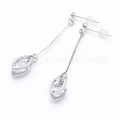 Alloy Cubic Zirconia Dangle Stud Earrings&nbsp;EJEW-JE02516