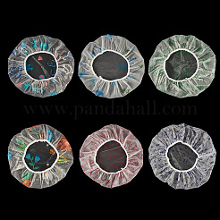6Pcs 6 Styles PE Waterproof Shower Caps&nbsp;AJEW-TAD0001-03