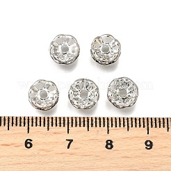 Brass Grade A Crystal Rhinestone Spacer Beads&nbsp;RB-A006-8MM-N