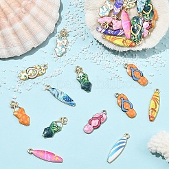 30Pcs 15 Styles Alloy Enamel Pendants&nbsp;ENAM-YW0009-08
