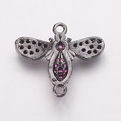 Brass Cubic Zirconia Links&nbsp;ZIRC-K070-03-E01