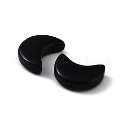 天然なオブシディアンのビーズ  半月  16x11~12x4~4.5mm  穴：1~1.2mm&nbsp;G-NH0001-01F