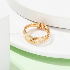 Brass Wire Wrap Finger Rings&nbsp;RJEW-TA00092