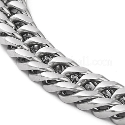 Non-Tarnish 304 Stainless Steel Cuban Link Chain Bracelet for Men Women&nbsp;BJEW-C048-03P