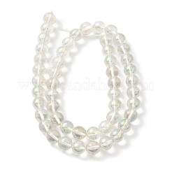 Transparent Electroplate Glass Beads Strands&nbsp;GLAA-T032-T8mm-C10
