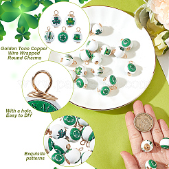 30Pcs Saint Patrick's Day Printed Wood Pendants&nbsp;FIND-DC0004-82