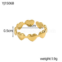 304 Stainless Steel Cuff Rings&nbsp;RJEW-OY001-03G