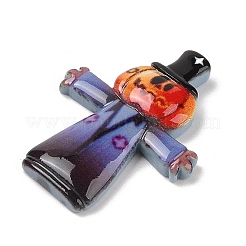 ハロウィーン 不透明樹脂 デコデン カボション  カボチャ  36.8x29.5x5.5mm&nbsp;RESI-M044-01D