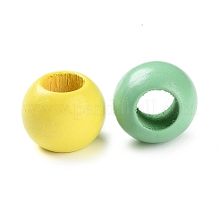 Printed Wood Beads&nbsp;WOOD-Z002-14