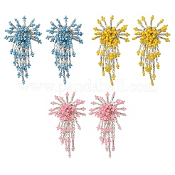 Glass Seed Beads Stud Earrings for Women&nbsp;EJEW-MZ00760
