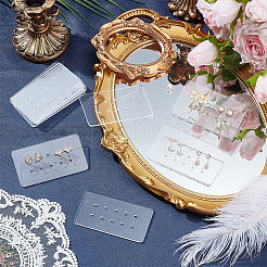 12Pcs 10-Hole Acrylic Earring Display Cards&nbsp;EDIS-OC0001-10C