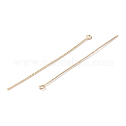 アイアンアイピン  ジュエリー作りのための  ゴールドカラー  18ゲージ  71.5~72.5x3.5x1mm  穴：2mm  約1785個/500g&nbsp;IFIN-A020-02C-G